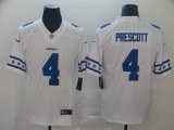 Men's Dallas Cowboys #4 Dak Prescott White 2019 Team Logo Cool Edition Stitched Jersey