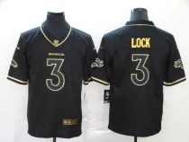 Men's Denver Broncos #3 Drew Lock Black 2019 Golden Edition Limited Jersey