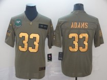 Men's New York Jets #33 Adams 2019 Olive/Gold Salute To Service Limited Stitched NFL