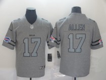 Men's Buffalo Bills #17 Josh Allen 2019 Gray Gridiron Team Logo Limited Jersey