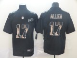 Men's Buffalo Bills #17 Josh Allen 2019 Black Statue Of Liberty Limited Jersey