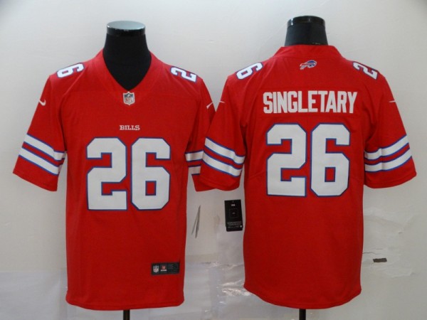 Men's Nike Buffalo Bills #26 Singletary Red Vapor Untouchable Limited Jersey