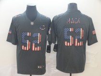 Men's Chicago Bears #52 Khalil Mack Grey 2019 Salute To Service USA Flag Fashion Limited Jersey