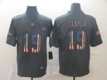 Men's Dallas Cowboys #19 Amari Cooper Grey 2019 Salute To Service USA Flag Fashion Limited Jersey