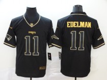 Men's New England Patriots #11 Julian Edelman Black 2019 Golden Edition Limited Jersey