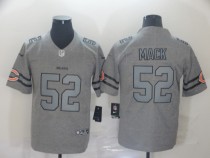 Men's Chicago Bears #52 Khalil Mack 2019 Gray Gridiron Team Logo Limited Jersey