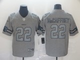 Men's Carolina Panthers #22 Christian McCaffrey 2019 Gray Gridiron Team Logo Limited Jersey