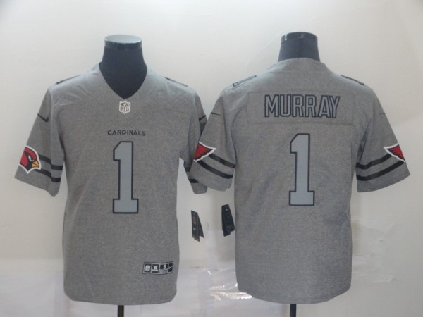 Men's Arizona Cardinals #1 Kyler Murray 2019 Gray Gridiron Team Logo Limited Jersey