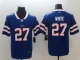 Men's Nike Buffalo Bills #27 White Royal Blue Team Color Vapor Untouchable Limited Jersey