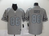 Men's Philadelphia Eagles #86 Zach Ertz 2019 Gray Gridiron Team Logo Limited Jersey