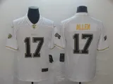 Men's Buffalo Bills #17 Josh Allen White 2019 100th Season Golden Edition Limited Jersey