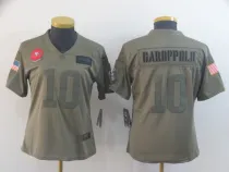 Women Nike 49ers #10 Jimmy Garoppolo 2019 Olive Salute To Service Limited Jersey