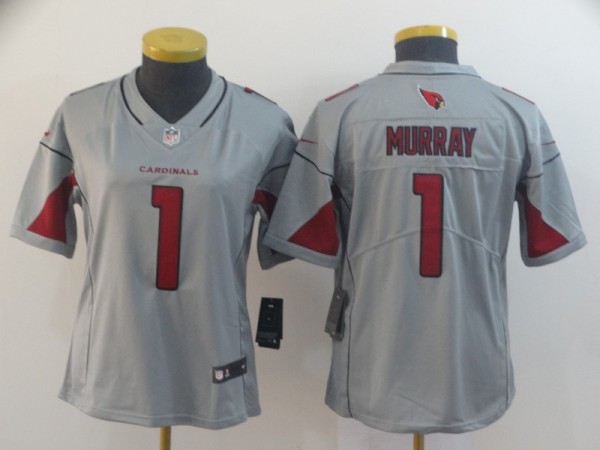 Women Nike Cardinals #1 Kyler Murray Grey Inverted Legend Jersey