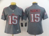 Women's Kansas City Chiefs #15 Patrick Mahomes 2019 Gray Fashion Static Limited Jersey