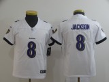 Youth Nike Baltimore Ravens #8 Jackson White Vapor Untouchable Limited Jersey