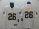Men's New York Giants #26 Saquon Barkley White 2019 100th Season Golden Edition Limited Jersey