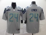 Nike Seattle Seahawks #24 Lynch Grey Vapor Untouchable Limited Jersey