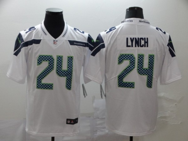 Nike Seattle Seahawks #24 Lynch White Vapor Untouchable Limited Jersey