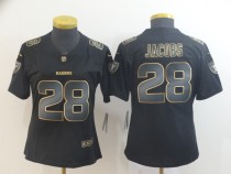 Women Nike Raiders #28 Josh Jacobs Black Gold Vapor Untouchable Limited Jersey