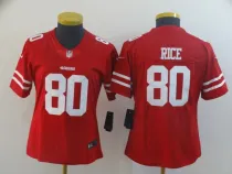 Women Nike San Francisco 49ers #80 Rice Red Vapor Untouchable Limited Jersey