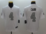 Men's Nike Oakland Raiders #4 Carr White Color Rush Limited Jersey