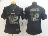 Women Nike Packers #12 Rodgers  Black Gold Vapor Untouchable Limited Jersey