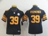 Youth Nike Steelers #39 Minkah Fitzpatrick Black Color Rush Limited Jersey