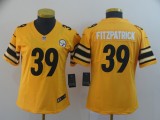 Women Pittsburgh Steelers #39 Minkah Fitzpatrick 2019 Gold Inverted Legend Limited Jersey