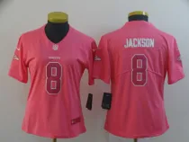 Women Nike Baltimore Ravens #8 Jackson Pink Vapor Untouchable Limited Jersey