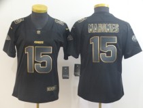 Women Nike Chiefs #15 Patrick Mahomes Black Gold Vapor Untouchable Limited Jersey