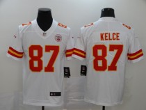 Men's Kansas City Chiefs #87 Kelce White Vapor Untouchable Limited Jersey