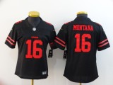 Women Nike San Francisco 49ers 16 Montana Black Vapor Untouchable Limited Jersey