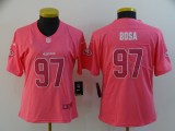 Women Nike San Francisco 49ers #97 Nick Bosa Pink Vapor Untouchable Limited Jersey