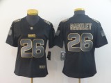 Women's New York Giants #26 Saquon Barkley 2019 Black Gold Edition Limited Jersey