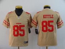 Youth Nike San Francisco 49ers #85 George Kittle Gold Inverted Legend Jersey