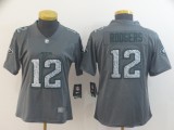 Women's Green Bay Packers #12 Aaron Rodgers 2019 Gray Fashion Static Limited Jersey