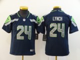 Youth  Nike Seattle Seahawks #24 Lynch Blue Vapor Untouchable Limited Jersey