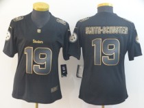 Women's Pittsburgh Steelers #19 JuJu Smith-Schuster 2019 Black Gold Edition Limited Jersey