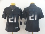 Women's Dallas Cowboys #21 Ezekiel Elliott Black 2019 Smoke Fashion Limited Jersey