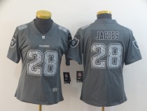 Women's Oakland Raiders #28 Josh Jacobs 2019 Gray Fashion Static Limited Jersey