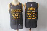 NBA Los Angeles Lakers #23 LeBron James Black City Edition Nike Men Jersey