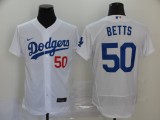 MLB Los Angeles Dodgers #50 Betts White Flex Base Elite Jersey