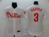 MLB Philadelphia Phillies #3 Bryce Harper White Flex Base Stitched Jersey