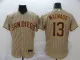 MLB  San Diego Padres #13 Manny Machado Brown Strip Flex Base Elite Jersey