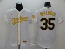 Los Angeles Dodgers #35 Cody Bellinger 2020 White Golden Flex Base Stitched Jersey