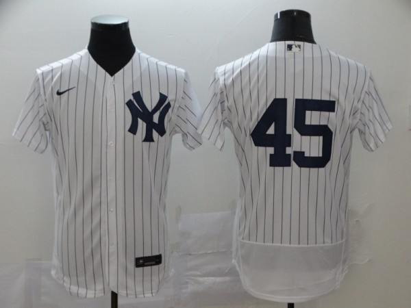 MLB New York Yankees #45 Gerrit Cole White Flex Base Stitched Jersey