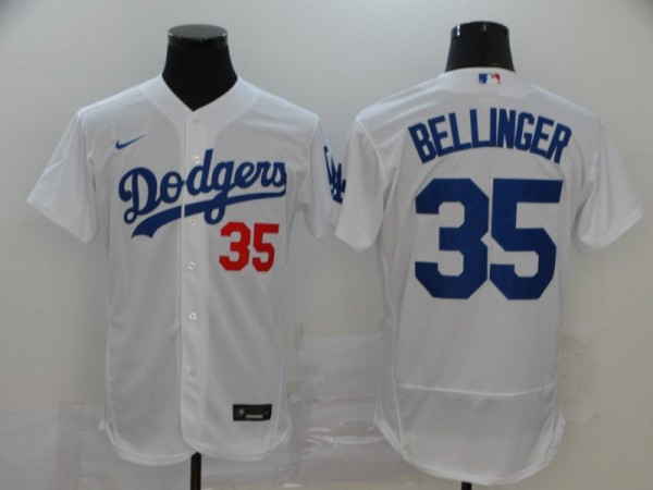 MLB Los Angeles Dodgers #35 Cody Bellinger White Flex Base Elite Jersey