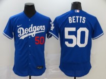 MLB Los Angeles Dodgers #50 Betts Blue Flex Base Elite Jersey