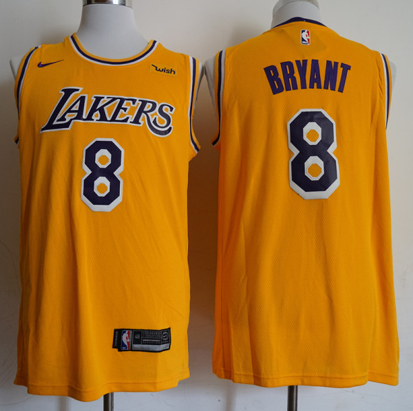 Nike NBA Los Angeles Lakers #8 Bryant Yellow Jersey