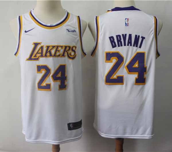 Nike NBA Los Angeles Lakers #24 Bryant White Jersey